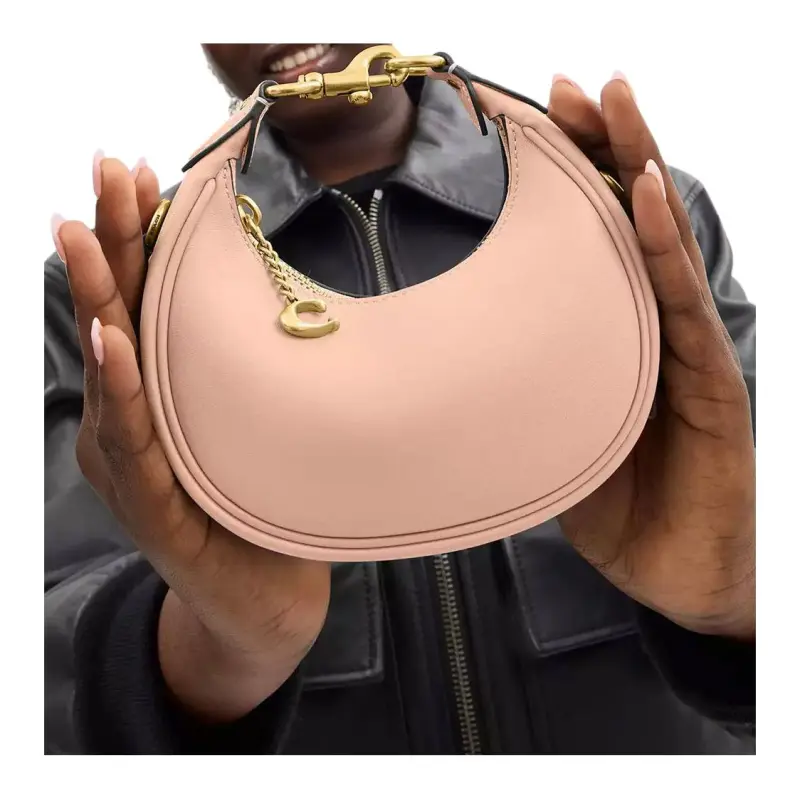 COACH JONIE Tanned Leather Crescent Bag Hobo Bag Handbag Mini Women's Light Pink-7