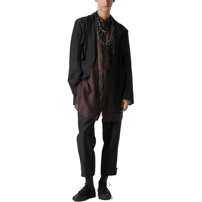 Yohji Yamamoto Pour Homme SS25 Shirt Men's Brown-2
