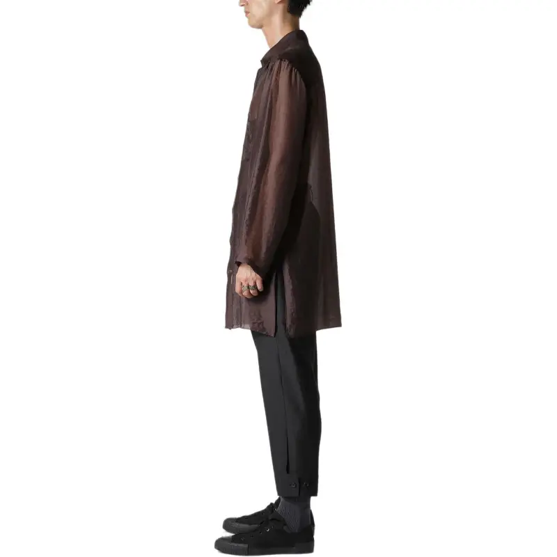 Yohji Yamamoto Pour Homme SS25 Shirt Men's Brown-5