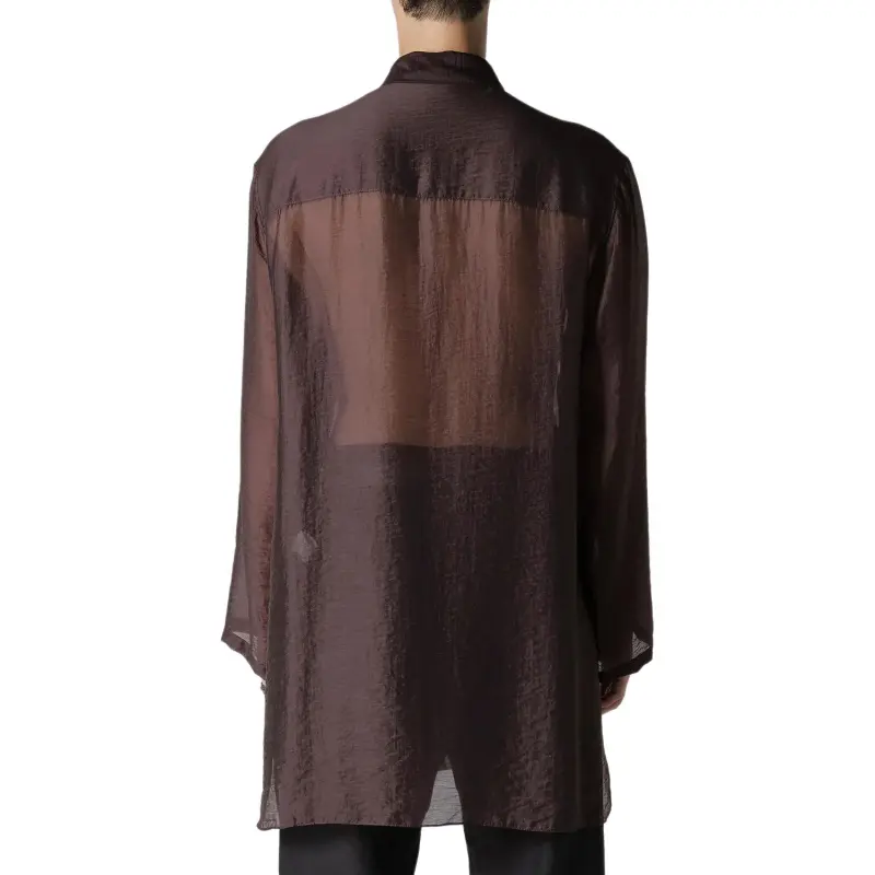 Yohji Yamamoto Pour Homme SS25 Shirt Men's Brown-7