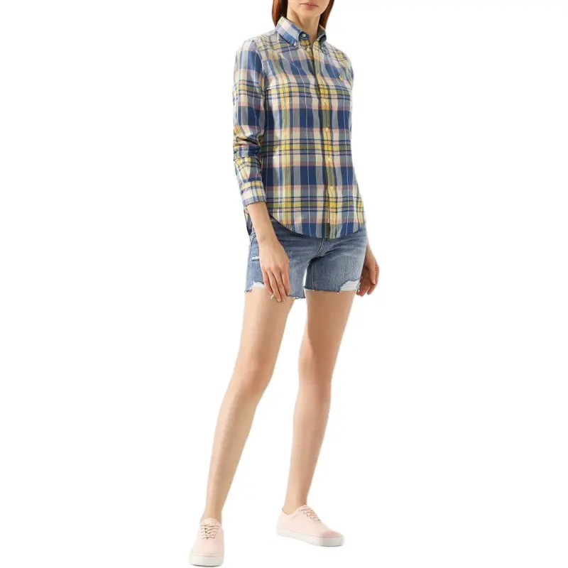 Polo Ralph Lauren SS24 Shirt Women's Blue Yellow-1