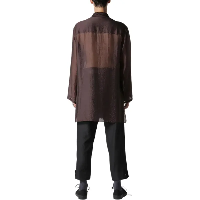 Yohji Yamamoto Pour Homme SS25 Shirt Men's Brown-3