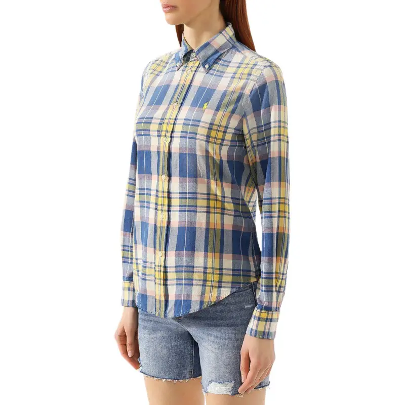 Polo Ralph Lauren SS24 Shirt Women's Blue Yellow-3
