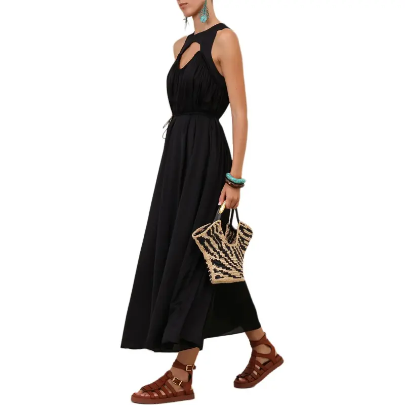 Zimmermann SS25 Sleeveless Dress Women's Black-4