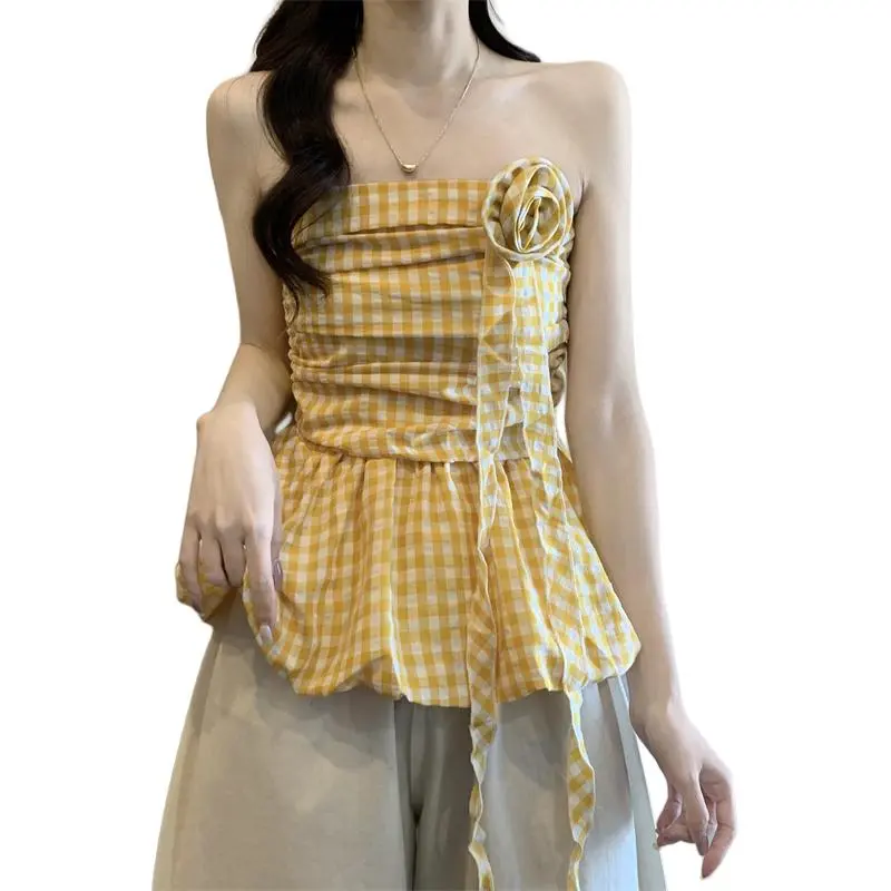 Mu Xiao Xin Strapless Top Women's-2