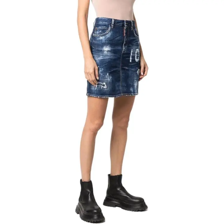 DSQUARED 2 Denim Short Skirts Women's Blue-3