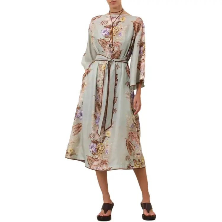 Zimmermann SS25 Long Sleeved Dress Women's Multicolor-2