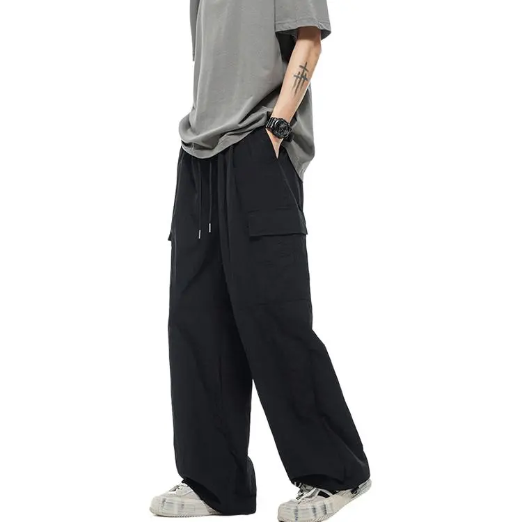 VERAF CA Casual Pants Unisex Solid Color-5