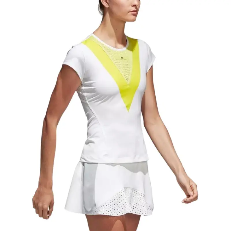 Adidas Stella McCartneyBarricade T-Shirt Women's White/Air Lime Green-3