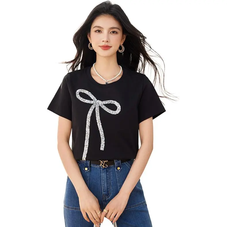 La Chapelle Regular T Shirt Women's Black-1