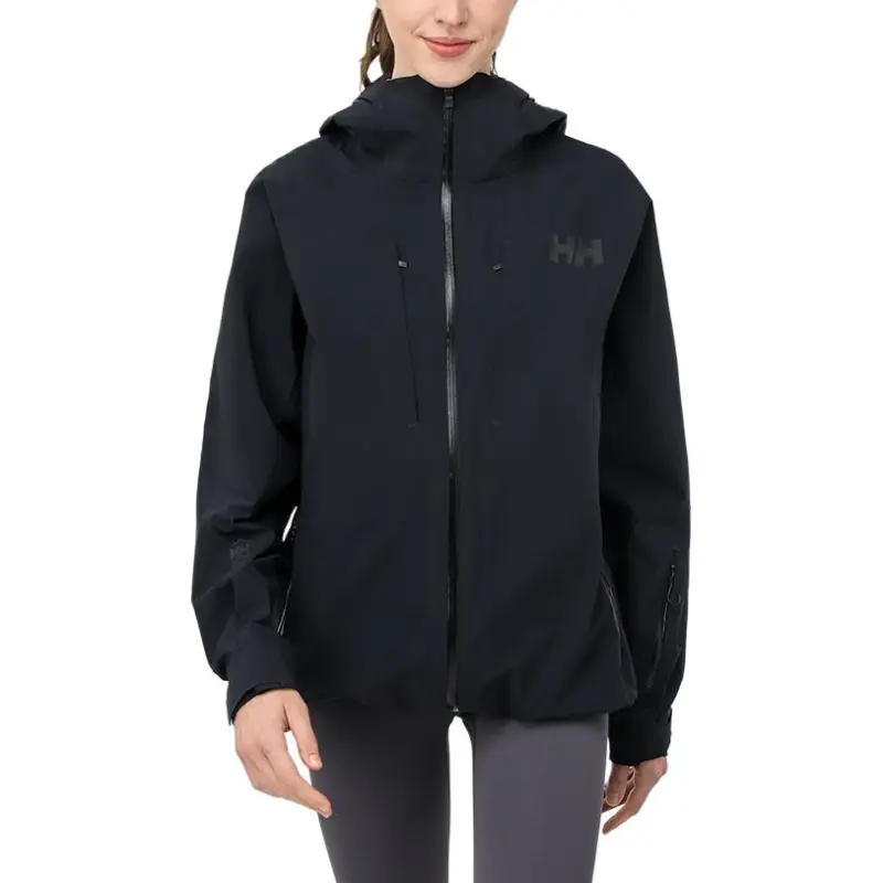 HELLY HANSEN SS25 Waterproof, Windproof, Breathable, And Abrasion Resistant Windbreaker Jacket Unisex Black-1