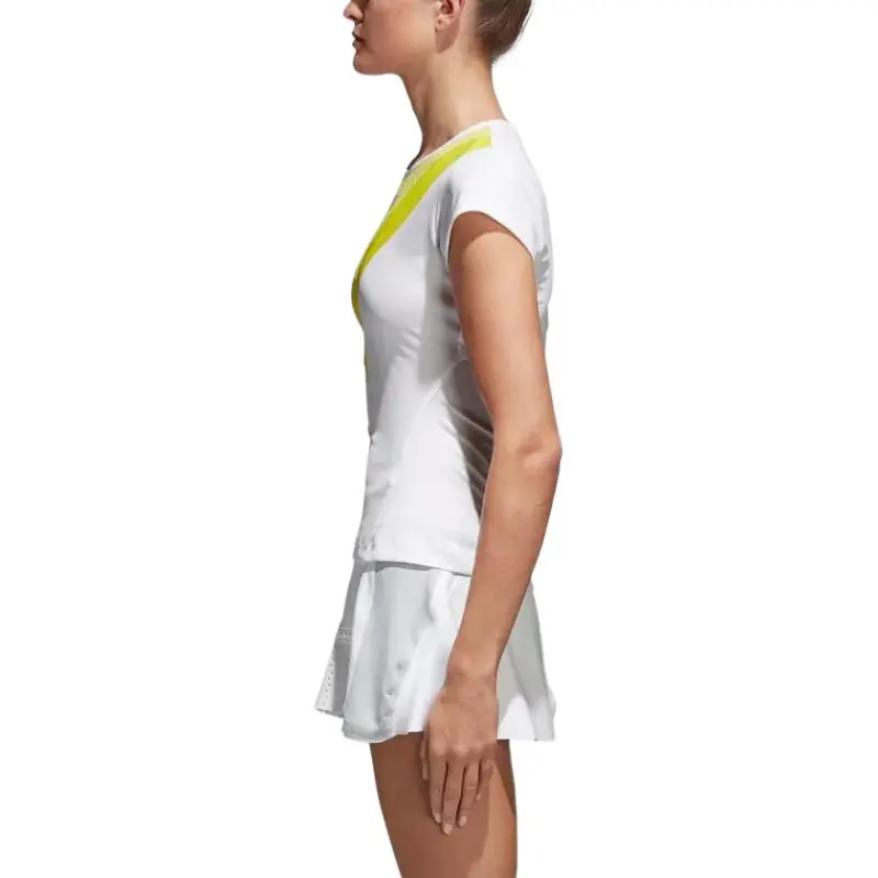 Adidas Stella McCartneyBarricade T-Shirt Women's White/Air Lime Green-4