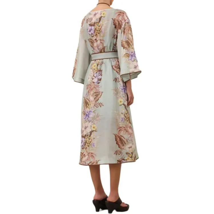 Zimmermann SS25 Long Sleeved Dress Women's Multicolor-4