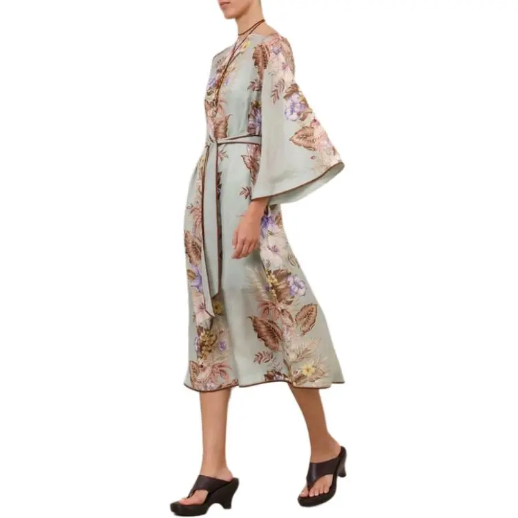 Zimmermann SS25 Long Sleeved Dress Women's Multicolor-5