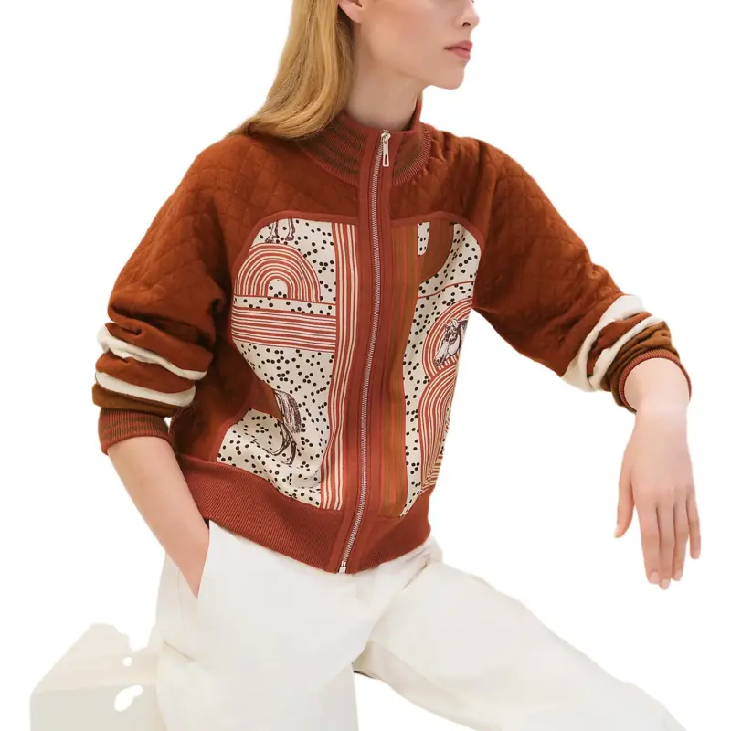HERMES SS25 Jackets Coats Women's Beige High Mountain Clay-2