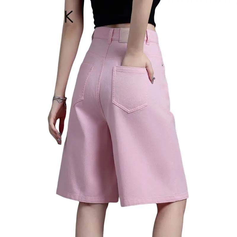 You Cow Me Pants Denim Shorts Women's-3