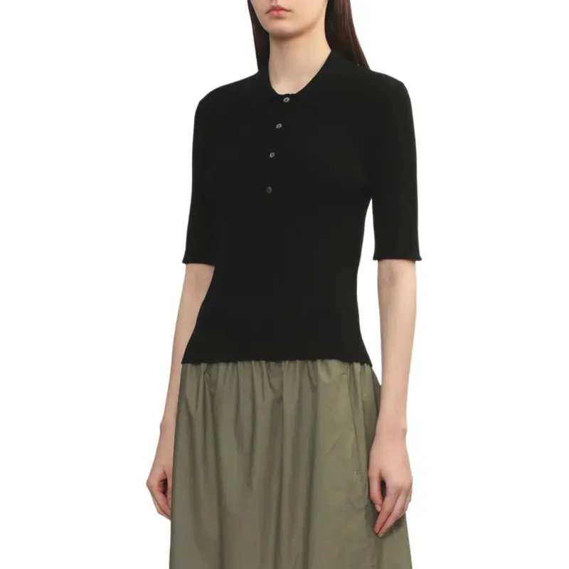 A.P.C Ribbed Polo Shirt-4