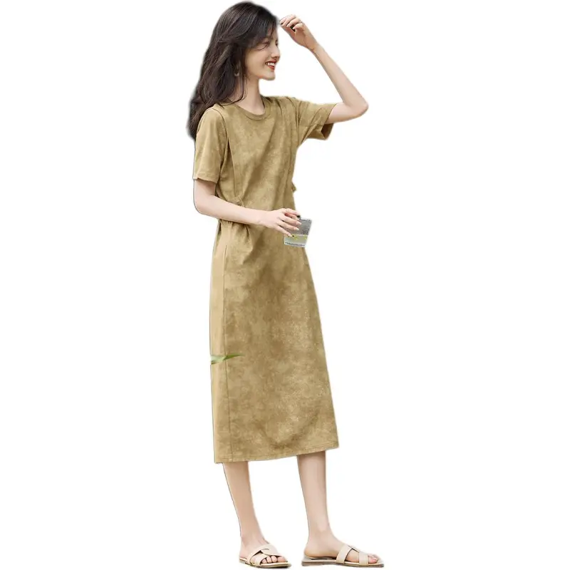 XWI Short Sleeved Dress Women's Yellow-1