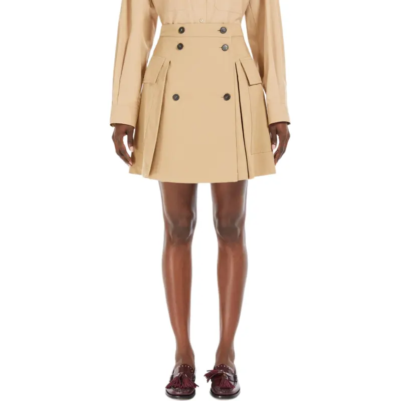 WEEKEND MaxMara Zebio Casual Short Skirts Women's Beige-2
