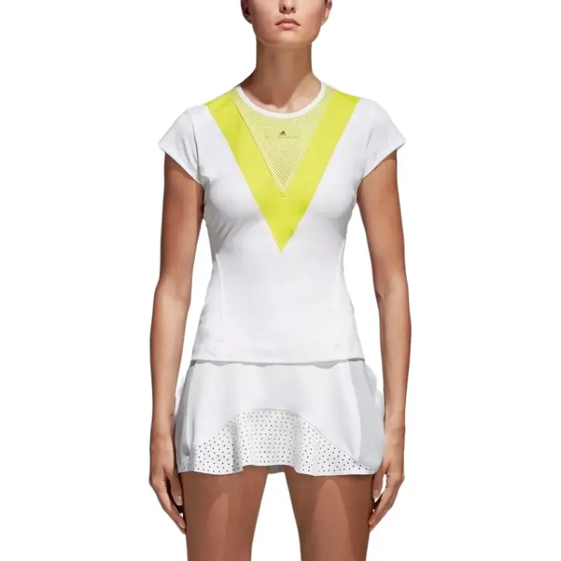 Adidas Stella McCartneyBarricade T-Shirt Women's White/Air Lime Green-1
