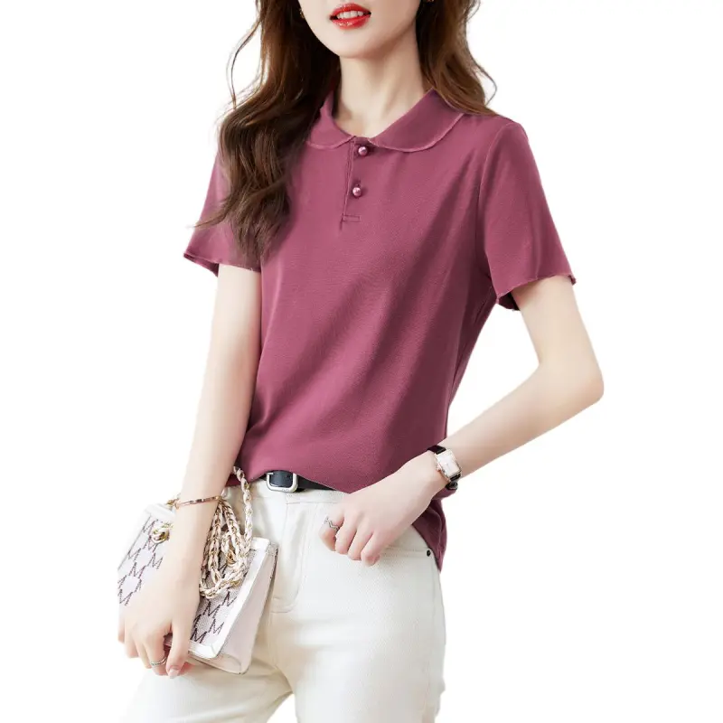 XWI T Shirt Women's Dark Reddish Purple-2