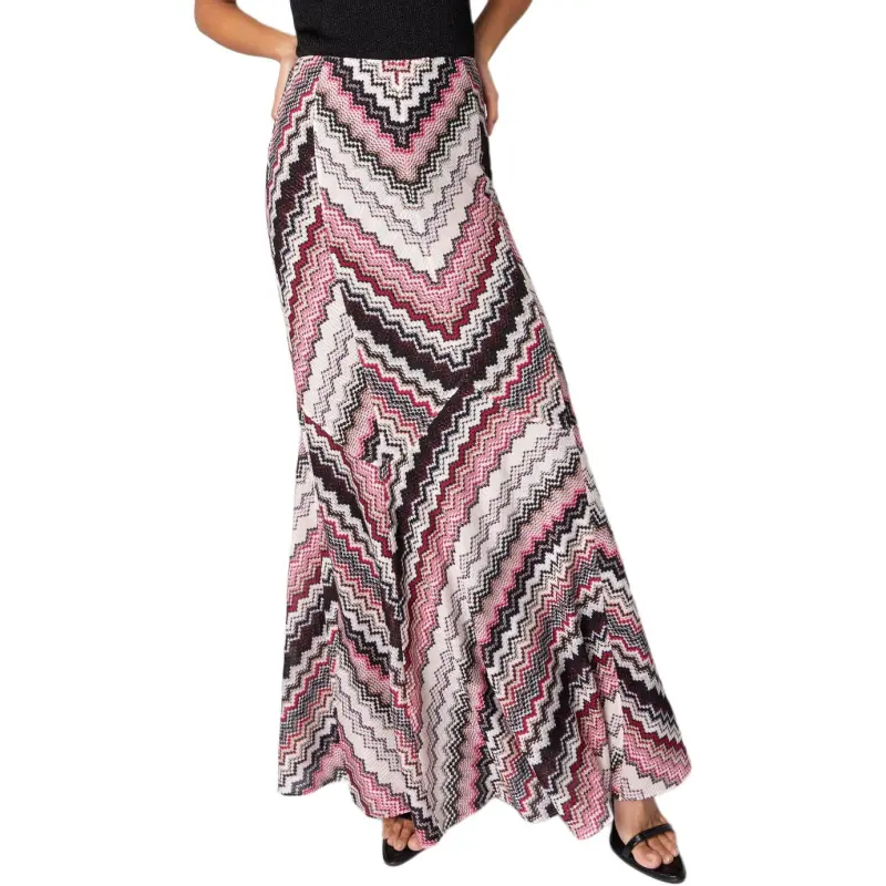 MISSONI Zigzag pattern Lamé Maxi Skirt-3