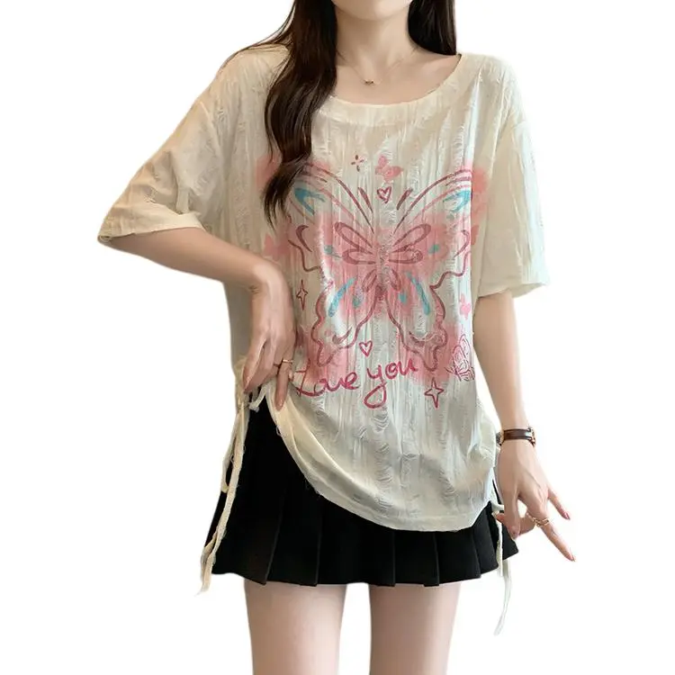 Dior Beauty Drop Shoulder Sleeve T Shirt Women's-3