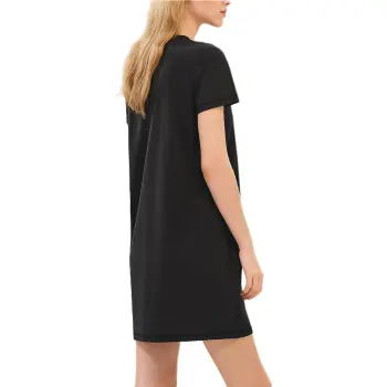 HERMES Short Sleeved Dress Women's Black Blue