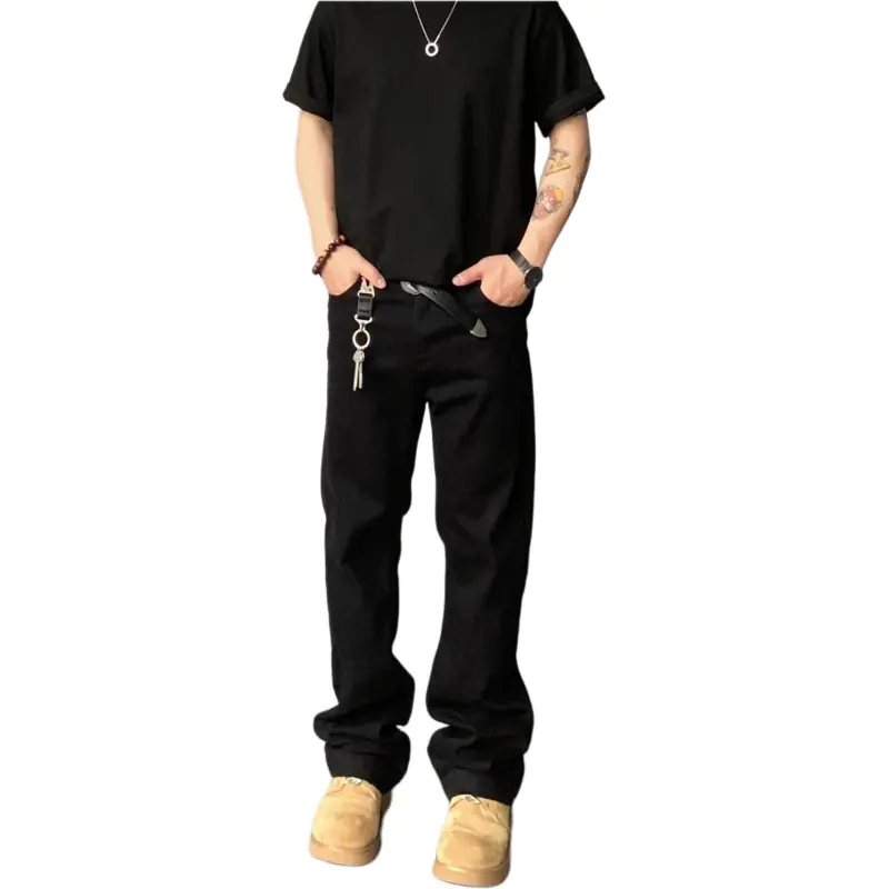 DUATOGE Jeans Men Carbon Black -1