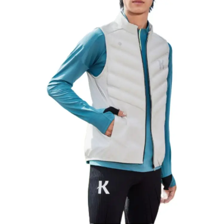QIAODAN x QIANGFENGCHUIFU LIANMINGKUAN Vest Men's Smoke White-2