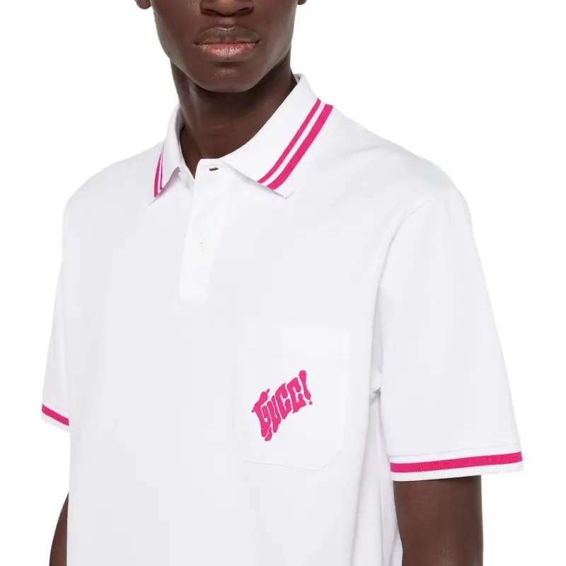 GUCCI FW25 Lido Collection Polo Shirt Men's White-4