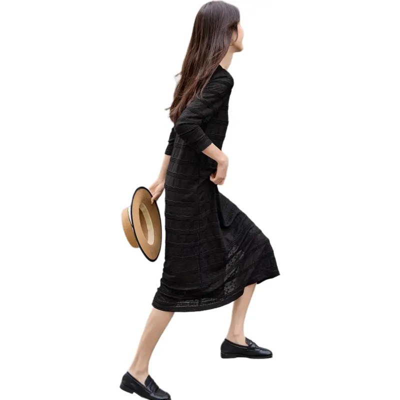 XWI Long Sleeved Dress Women's Black-1