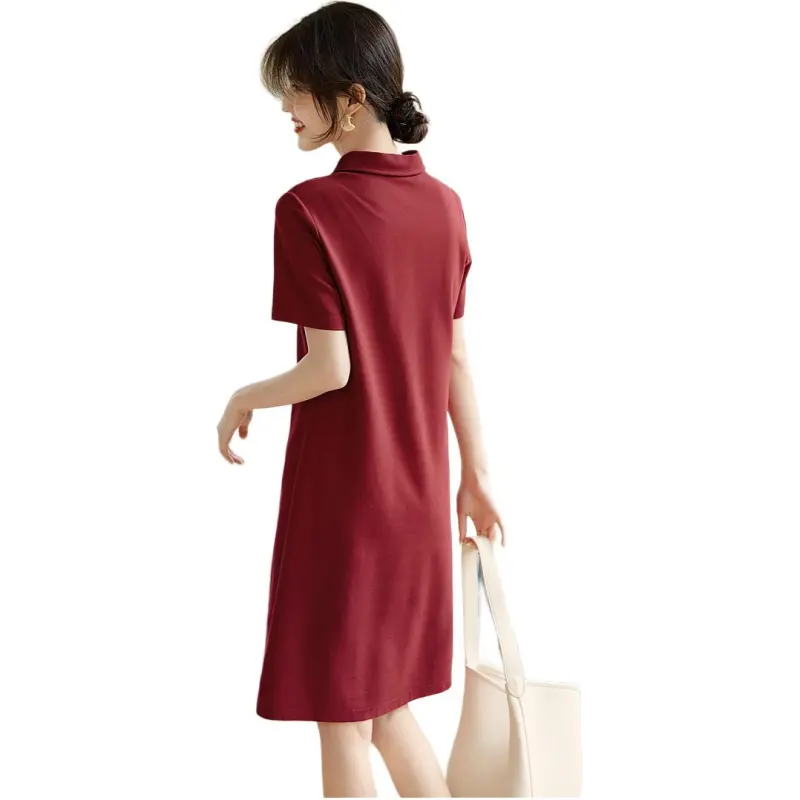 XWI Short Sleeved Dress Women's Angora Red-1