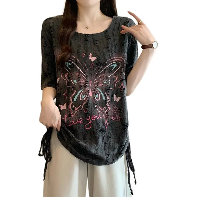 Dior Beauty Drop Shoulder Sleeve T Shirt Women's-5