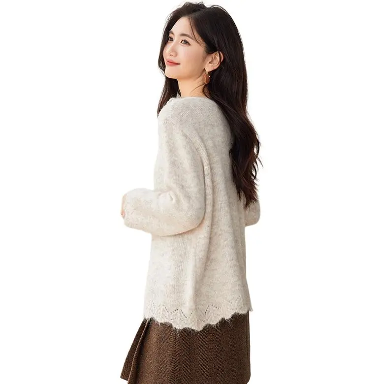 La Chapelle Knitwear Women's Oat-1