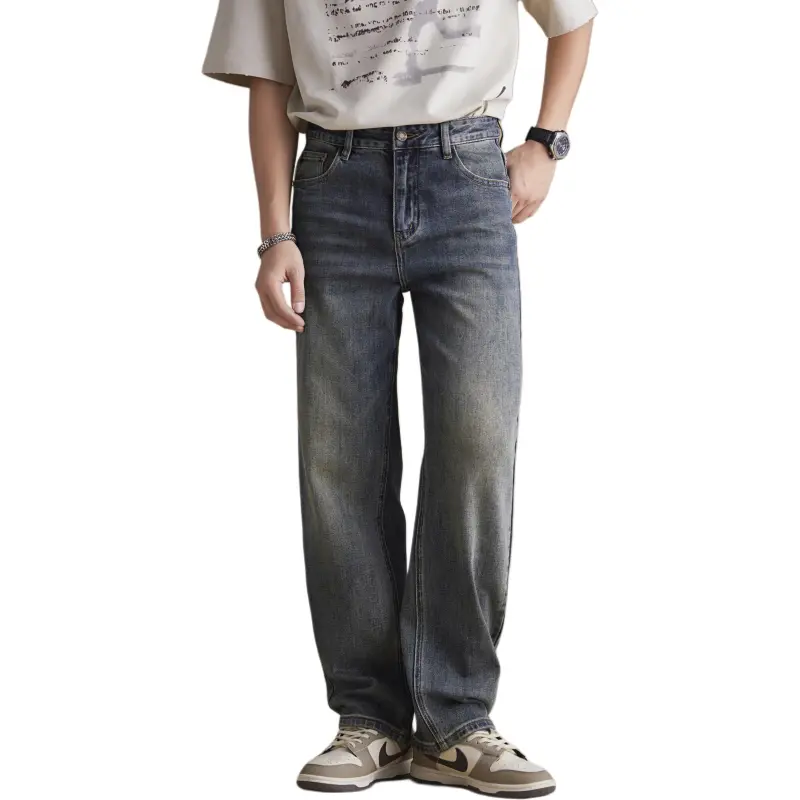 PENTAGONAL HEART Jeans Men Blue-3