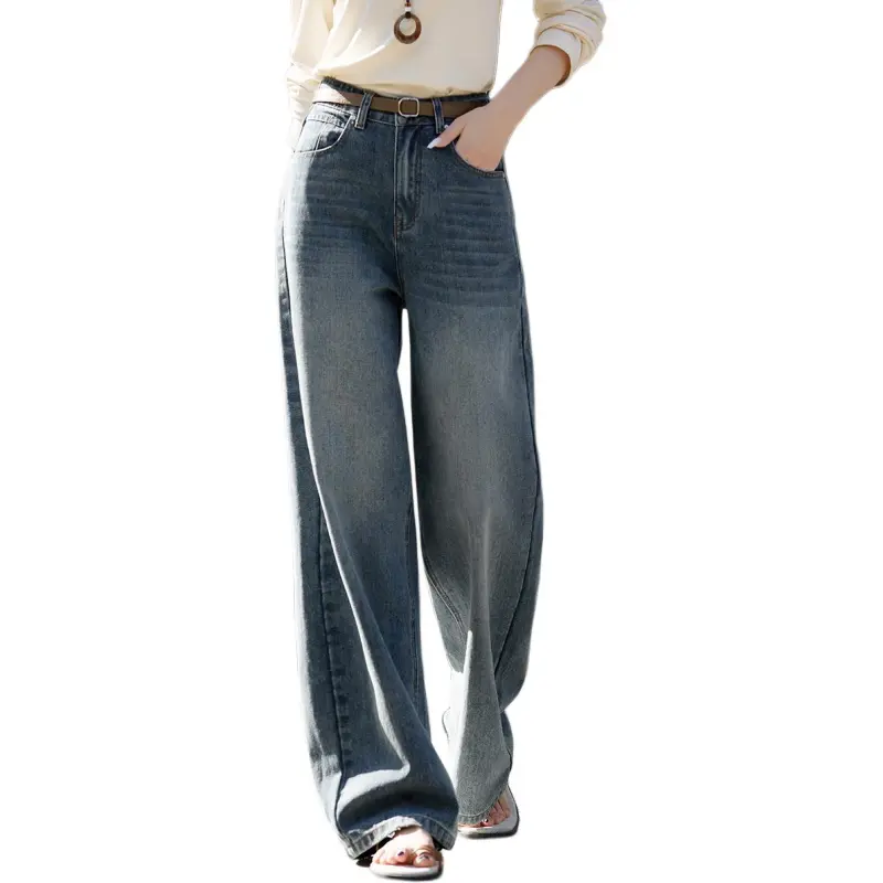 Mo Han Yi Mei Jeans Women's Blue-1