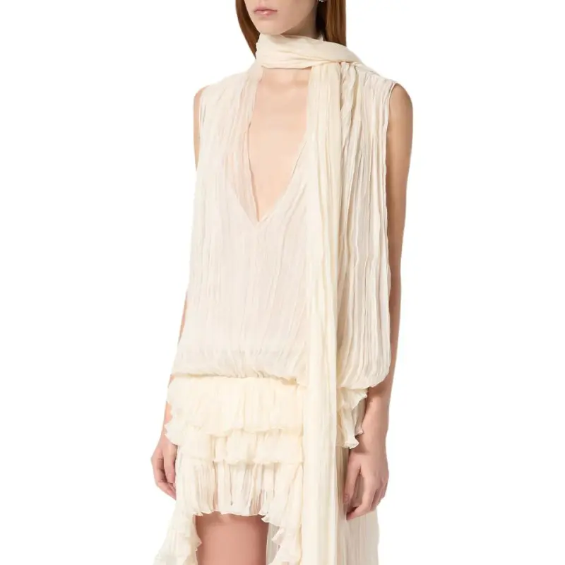 Blumarine Sleeveless Dress Women's White-4