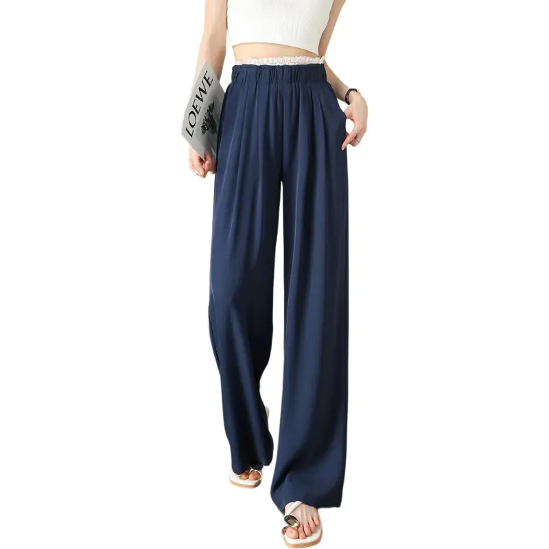 Weixi Casual Pants Women's Navy Blue-5