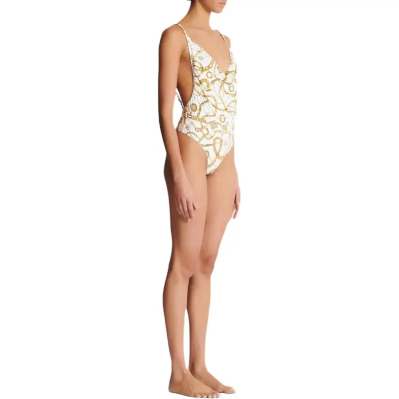 BALMAIN One piece Swimsuit Women's Yellow-4