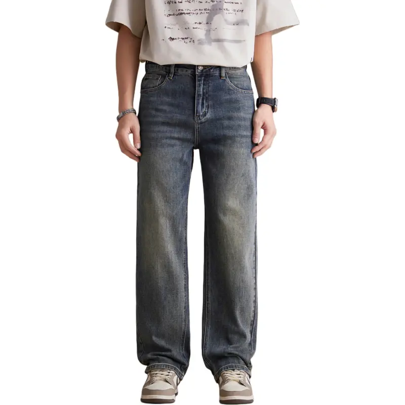 PENTAGONAL HEART Jeans Men Blue-2