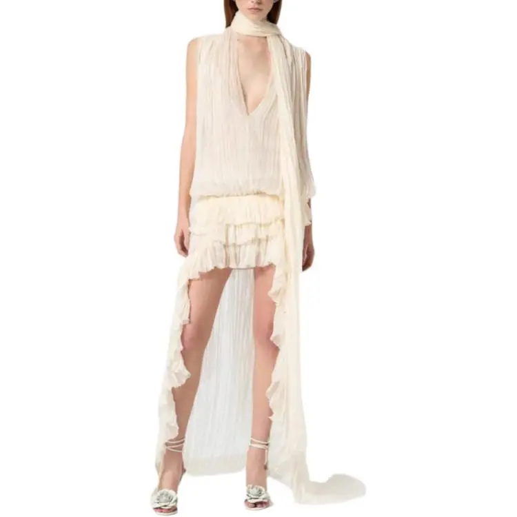 Blumarine Sleeveless Dress Women's White-1