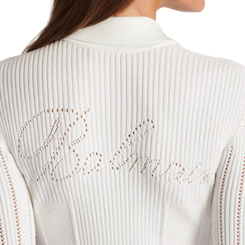 BALMAIN Cropped Ribbed knit Cardigan-7