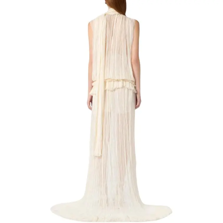 Blumarine Sleeveless Dress Women's White-3