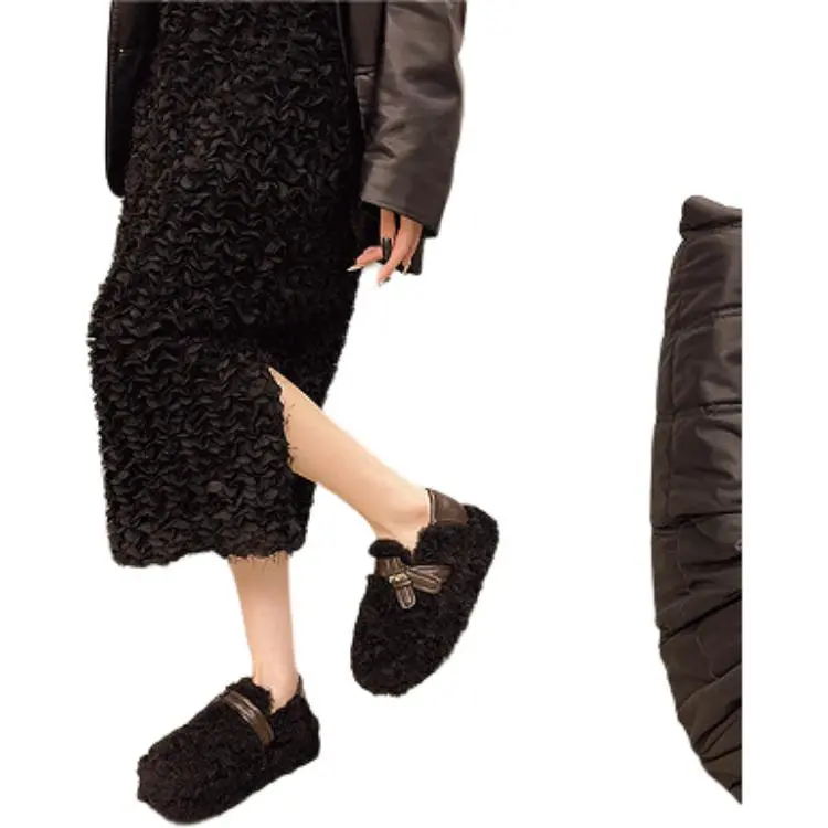 Yamada Hyakuju Home Slippers Black Coffee Ecru-3