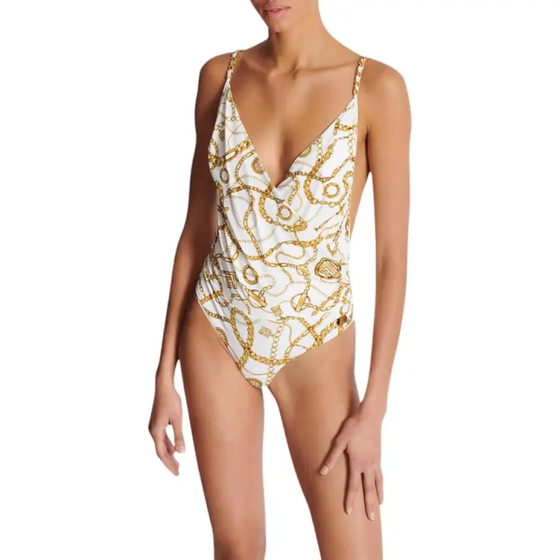 BALMAIN One piece Swimsuit Women's Yellow-3