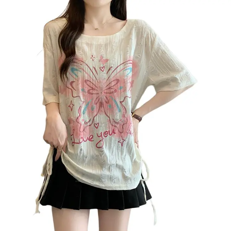 Dior Beauty Drop Shoulder Sleeve T Shirt Women's-2