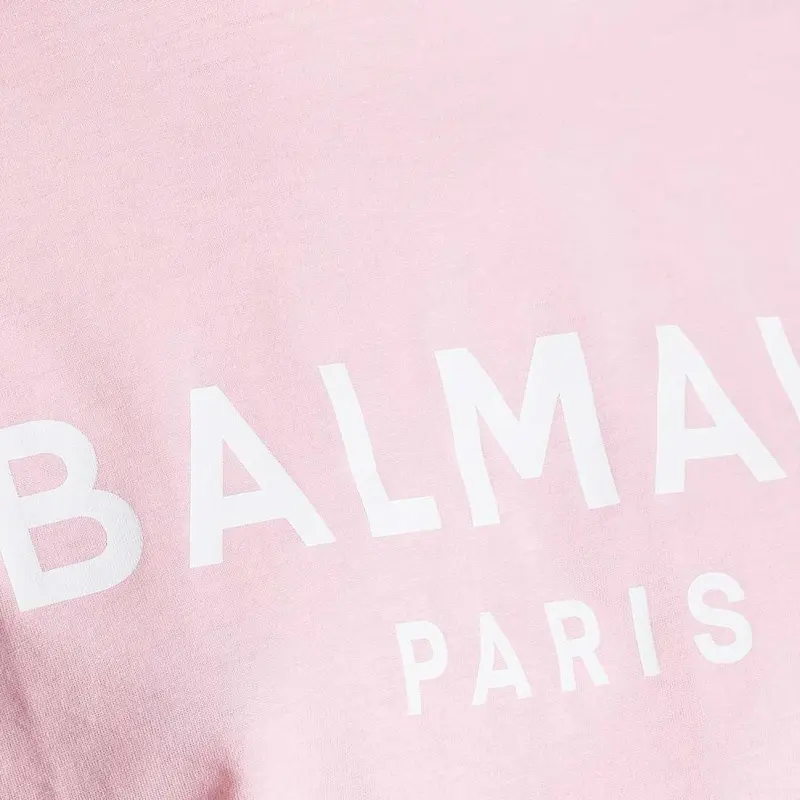 BALMAIN Cropped Logo print T shirt-6