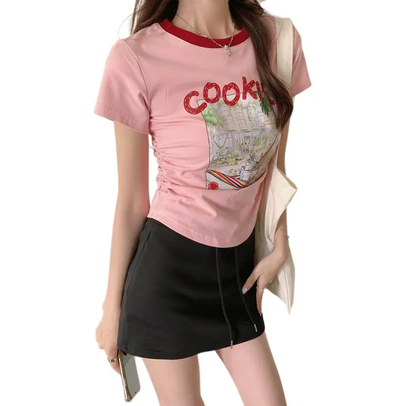 Mu Xiao Xin T Shirts Women's Pink-3