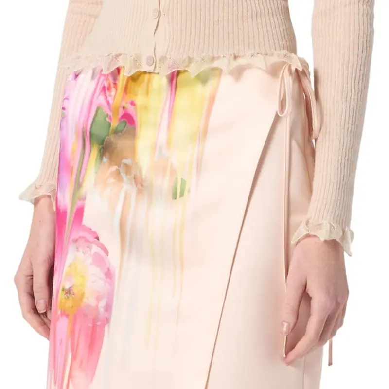 Blumarine Satin finish Midi Skirt-5